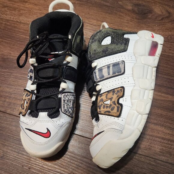 Nike Air More Uptempo 96 Animal instinct sneakers Size 5.5Y - Picture 2 of 11